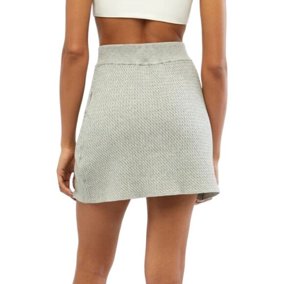 WeWoreWhat Cable Knit Tennis Skirt in Heather Grey Sz L NWT - Picture 5 of 15